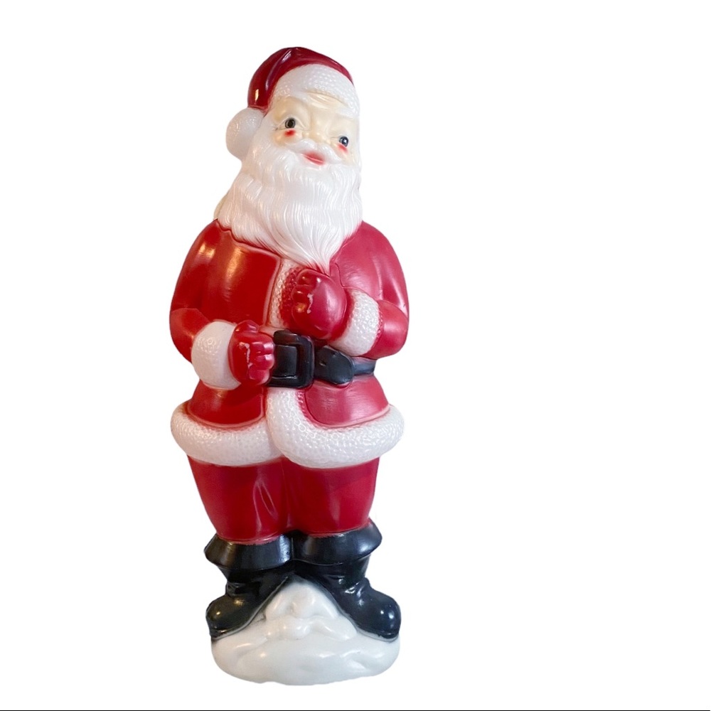 Vintage 1973 Happy Santa Claus Christmas Blow Mold
